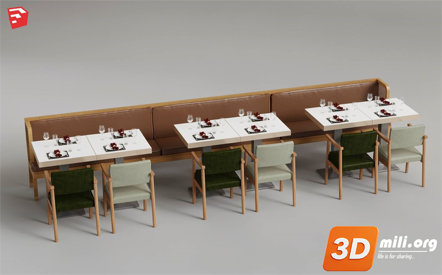 Cafe Furniture Skp Files 